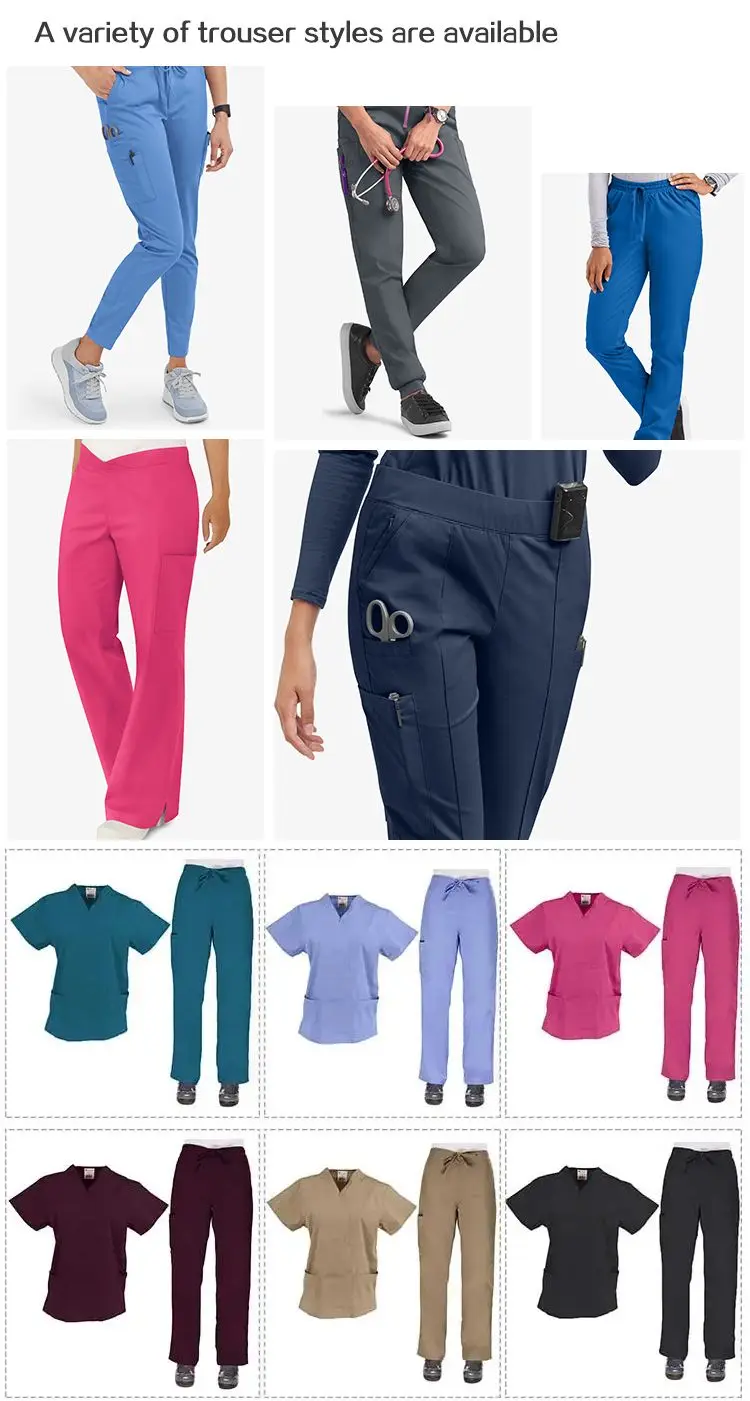 Doctors And Nurses Scrub Nursing Uniform Scrubs Sets Women And Man ...