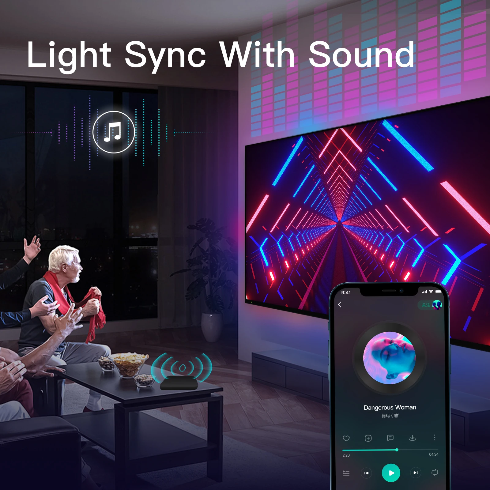 LED Strip TV SYNC Backlight Background Ambilight Tuya Wifi Smart LED Strip Light