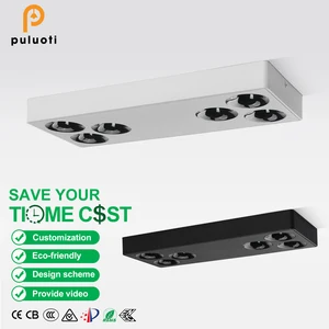 PULUOTI Custom Made Dimmable Smart Control LED Spot Light Surface Mounted 36W Spotlights 3CCT Anti Glare Ceiling Spotlight COB