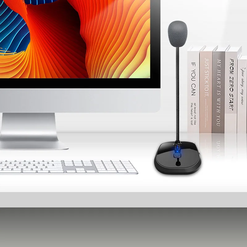 High Quality Table Microphone Conference Room Desktop Mic  Wired Gooseneck Microphone for  Meeting  Voice Gaming Computer
