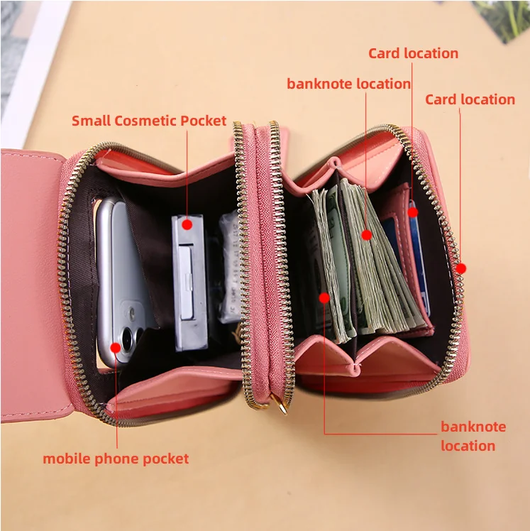 Wholesale Waterproof Phone Bag For Women Cash Card Holder Crossbody ...