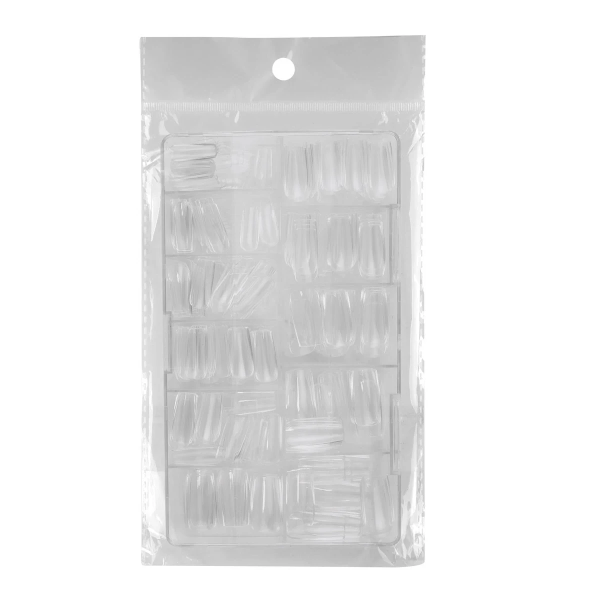 500pcs/box 10 Sizes Acrylic Nail Tips Half Cover French Tip Artificial