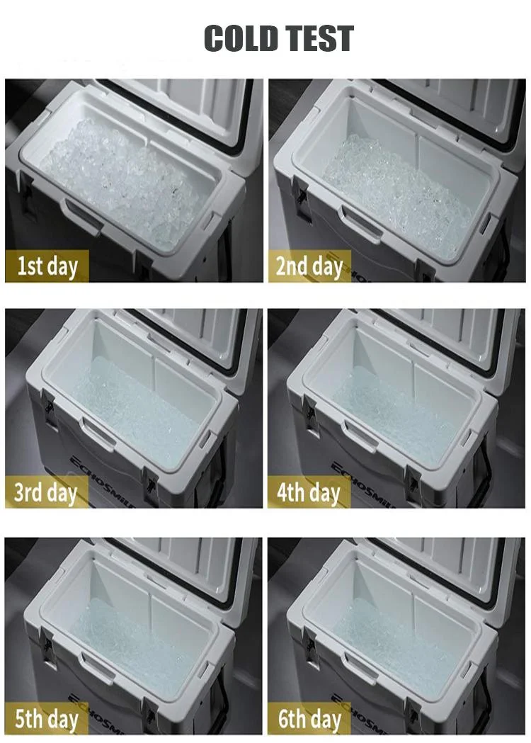 Lldpe Outdoor Camping Hard Ice Chest Stainless Steel Ice Cooler Box
