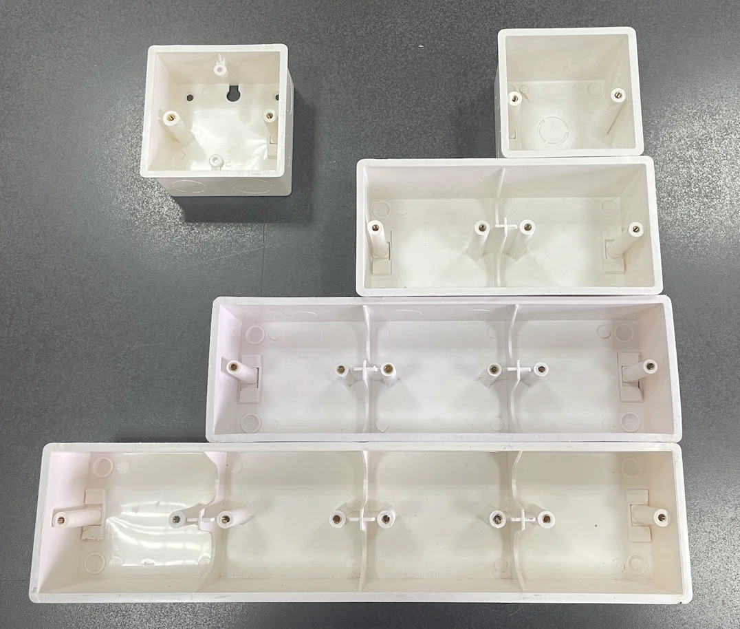 Pvc Electrical Boxes Flush Mounting Waterproof Junction Box 220v Switch