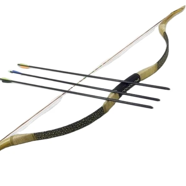 Arc Recourbé Mongol 30LBS – Chasse Et Pratique – Cuir Et Bois – Ambidextre – Sososhoot