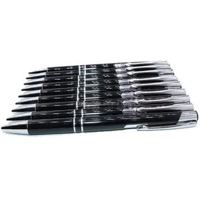 Popular Personalized Custom Logo Good Quality Advertising Metal Ball Pen Promotion Aluminum Ballpoint With Clip Retractable Pens