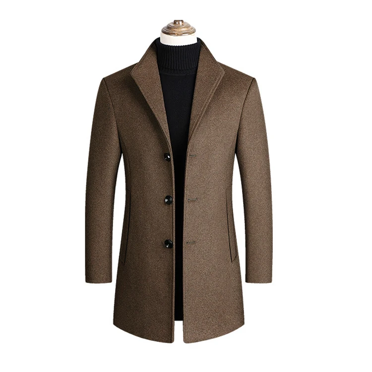 Trench Coat Wool Coats Comfortable and Warm in Winter Cashmere Veste Longue Homme Mens 700g OEM Service Long_voghion.com