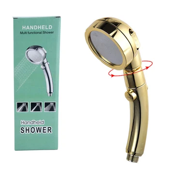 Online Shop Gold Telephone Mist Sprayer Waterfall Spout Shower Set Bathing Anti-impact Hand Head Sprayer ABS