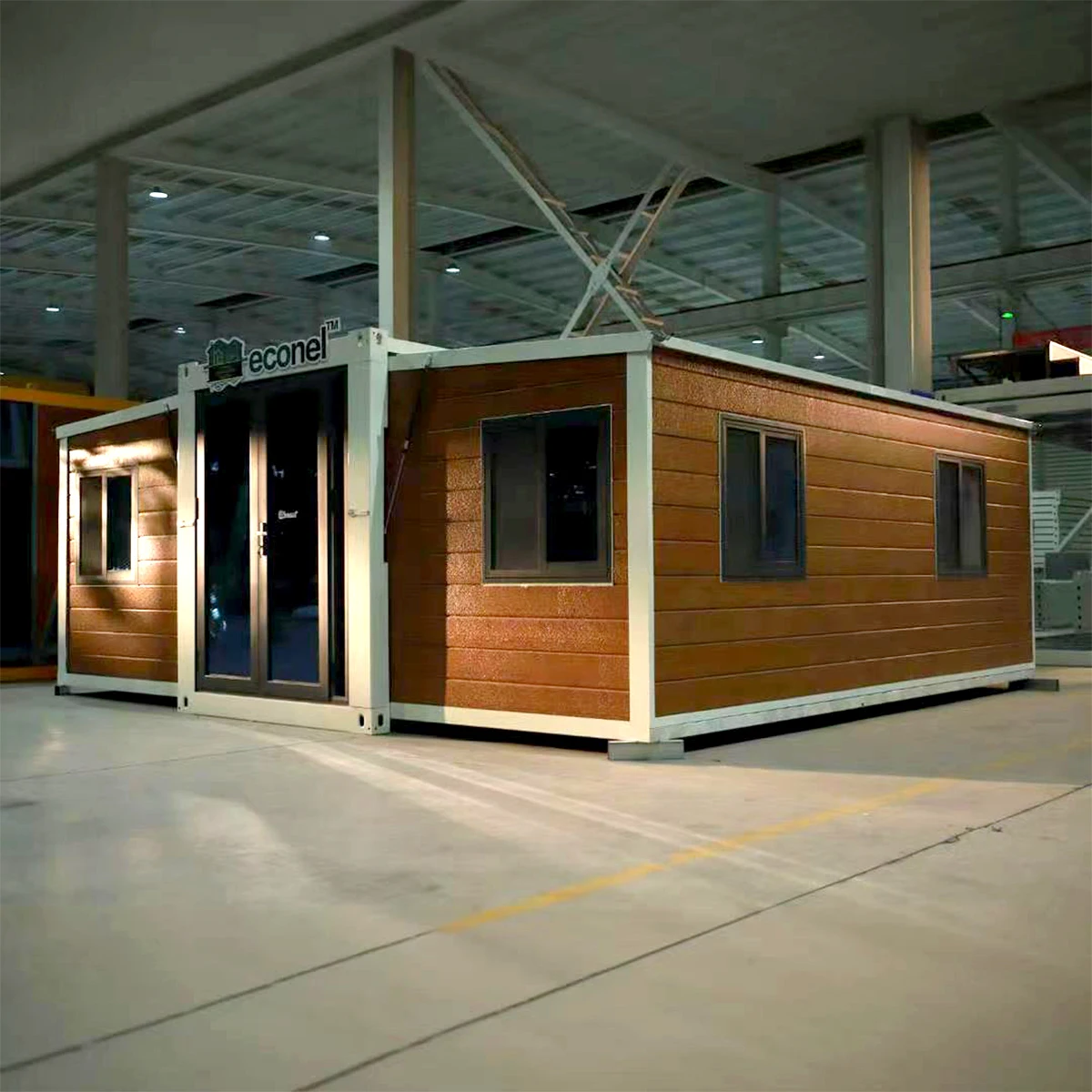 خانه کانتینری قابل گسترش مدرن سفارشی‌سازی شده، ساختمان دفتر کار مدولار پیش‌ساخته قابل حمل با پانل ساندویچی با ۲ تا ۳ اتاق خواب