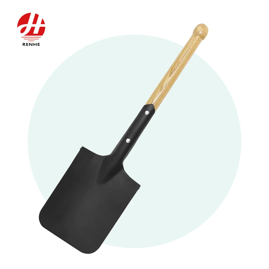 Best-seller na Ulo ng Kutsara mula sa Bakal na 50Mn, Maliit na Kutsara para sa Pagbubuhat ng Lupa na may Kahoy na Hawakan para sa Camping