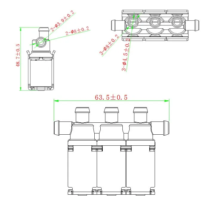 Massage Chair Pressure Control Micro Solenoid Air Valve High Quality 3 Way Smallest Air Valve