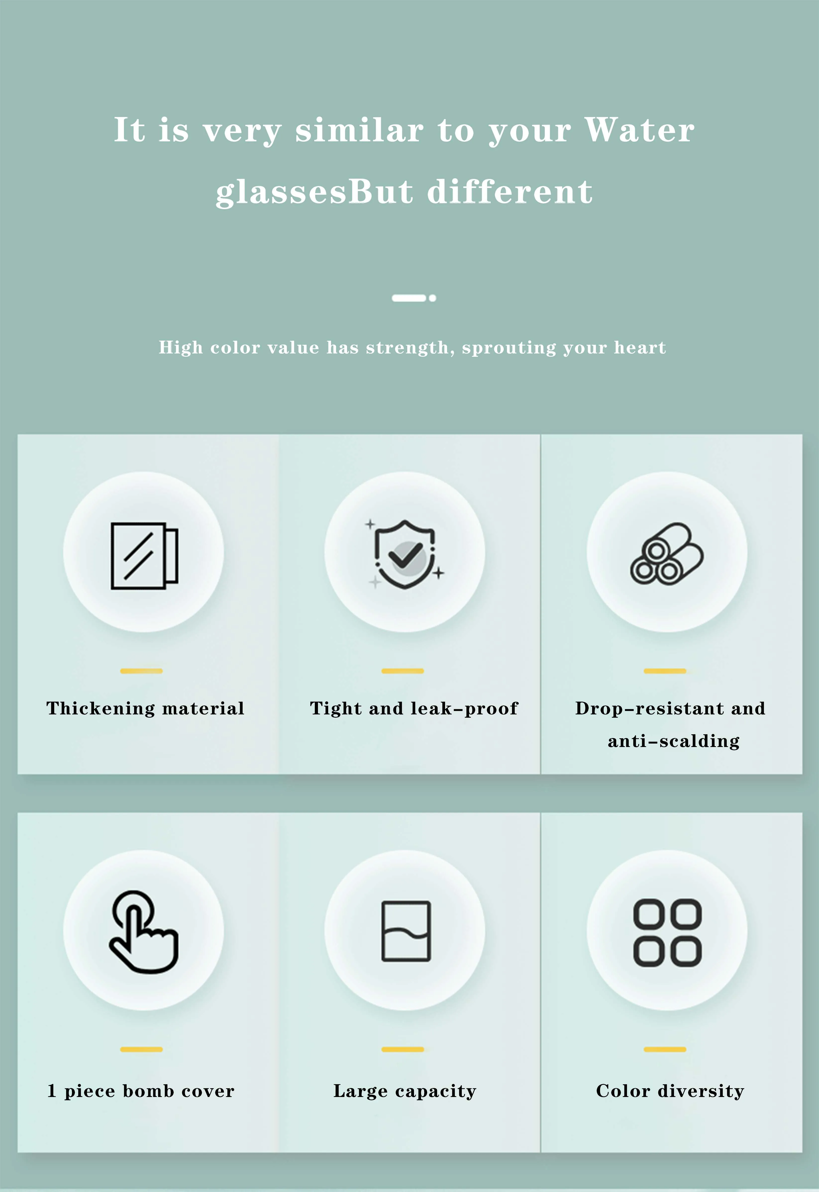 High-Temperature Resistance Portable Plastic Water Bottle Large Capacity Direct Drinking for Students Children Adults Gym Travel