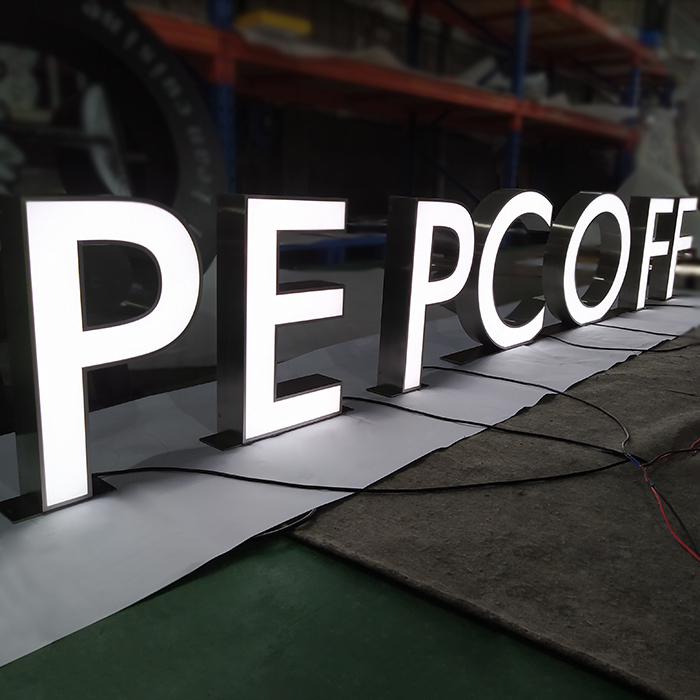 Наружный светодиодный электронный знак из нержавеющей стали 3D