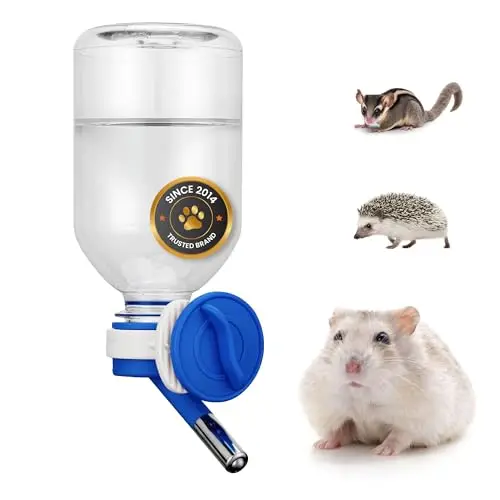 product 330ml small caliber hanging water bottle anti leak ball valve drinking container fresh water supply for hamster bunny-4