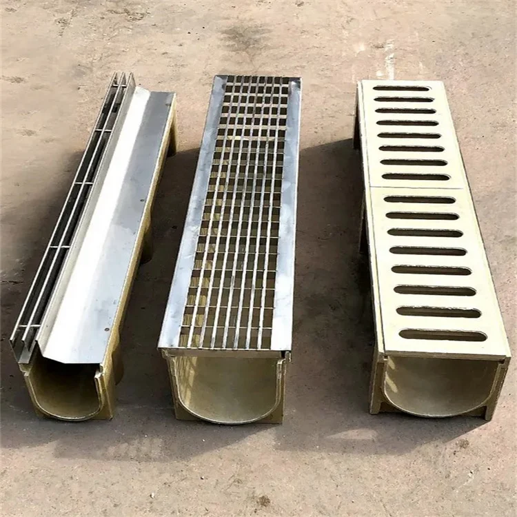 U Shape Polymer Concrete Drain Building Drainage Trench Channel With ...