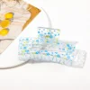 8.5 cm square-floral blue