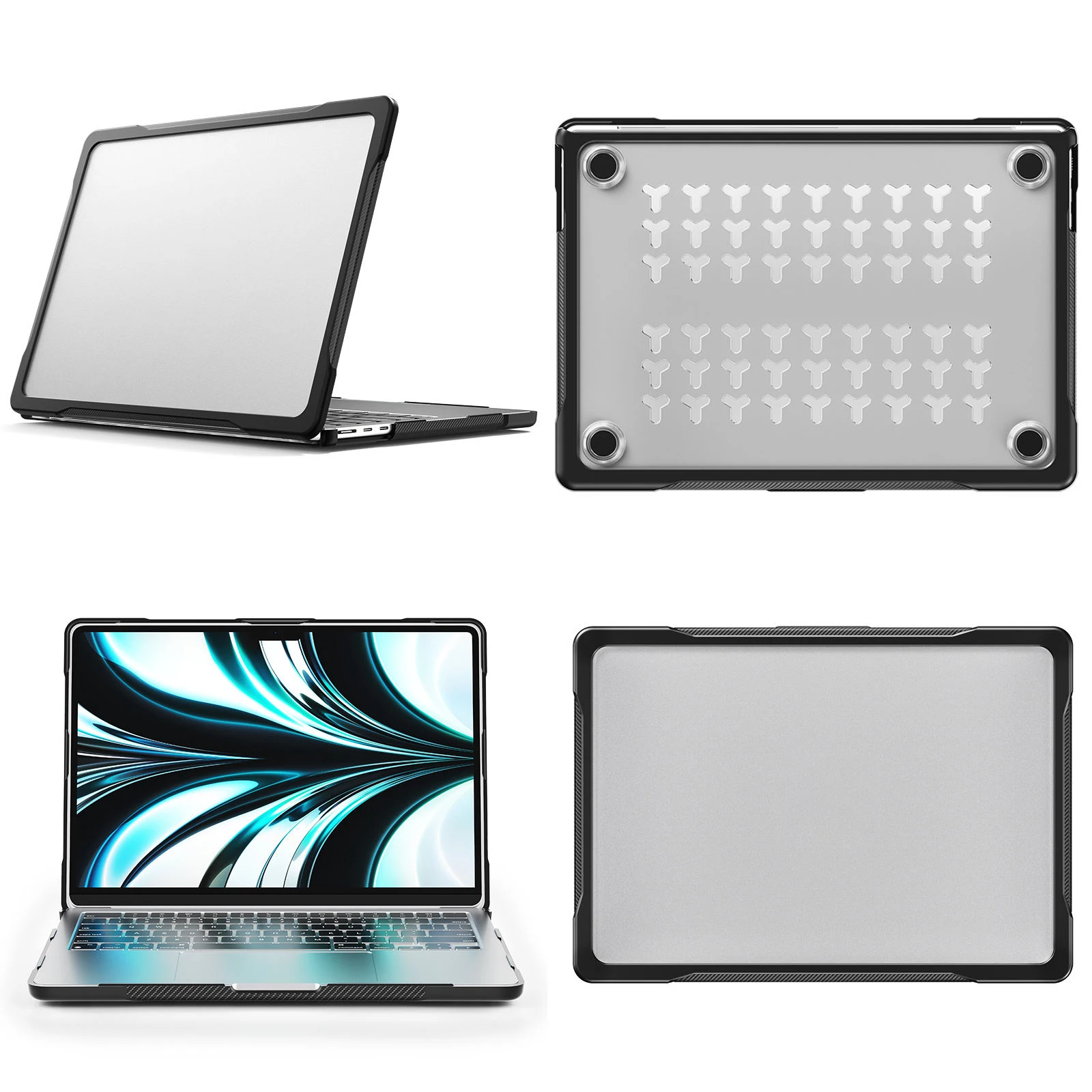 Shockproof Transparent Hard Shell Laptop Case for MacBook Pro 13