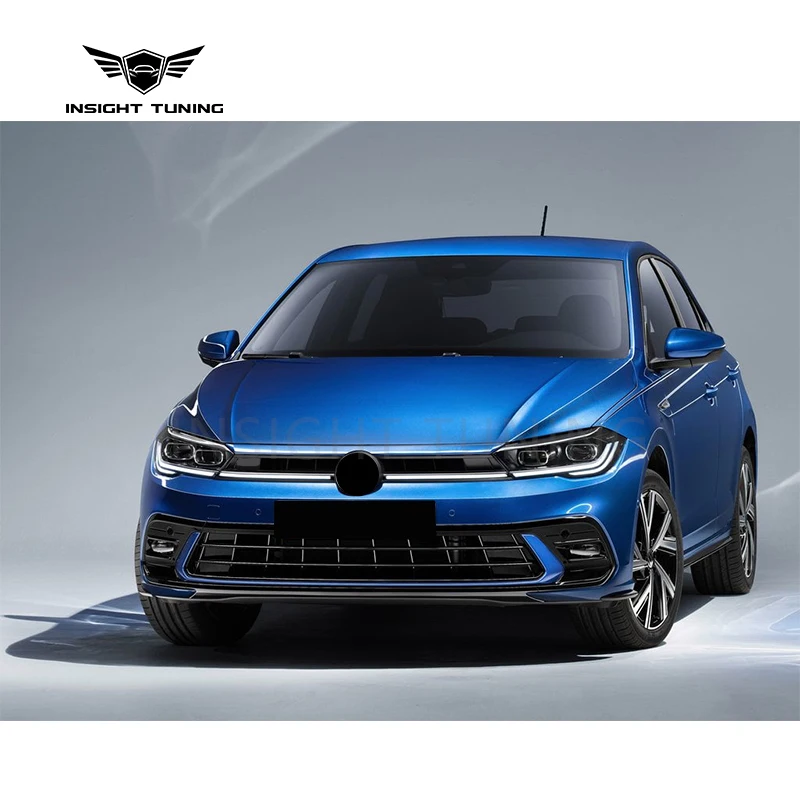 Hot Selling Front Bumper Diffuser Head Light Led Lamp Bodykit for VW Polo Convert to R Line 2022 Body Kit