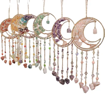 Colorful Crushed Stone Sunlight Catcher Natural pink Handicraft Crystal Creative Gift High-end Souvenir Festival Gift