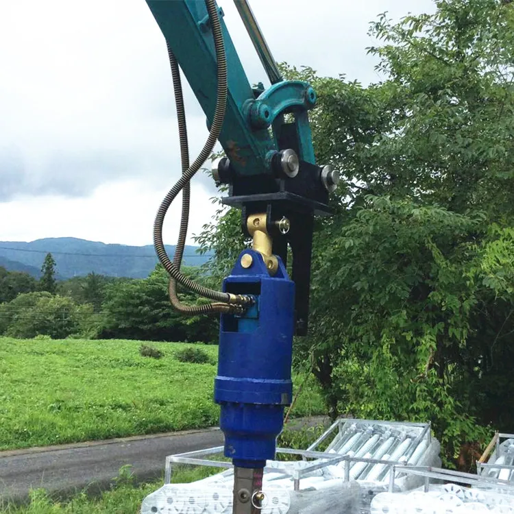 Mini Excavator Post Driver for Solar Projects