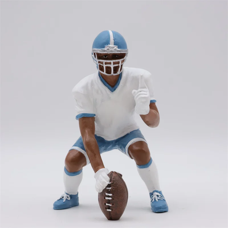 Výrobní dodávka přizpůsobitelných 3D pryskyřičných sošek pro kancelářskou dekoraci – velkoobchodní figurky hráčů NFL a rugby pro kancelářskou výzdobu