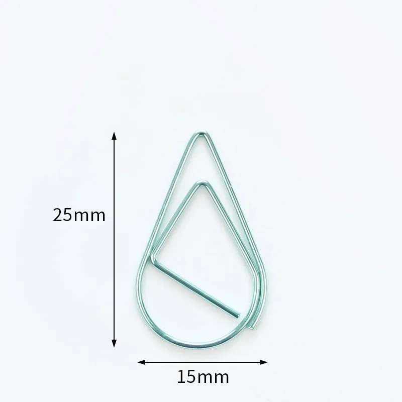 Steel Material Creative Drop Shape Custom Design Paper Clips Funny