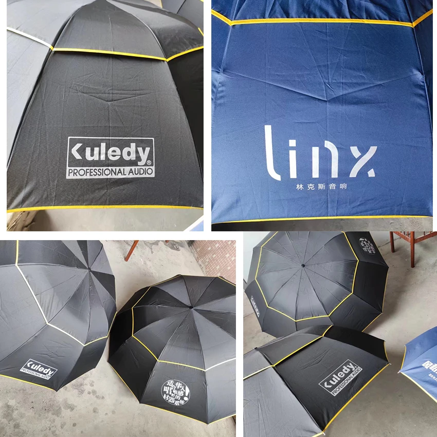 DD1686   Automatic Open Golf Umbrella Extra Large Oversize Windproof Rain Parasol Double Canopy Vented Stick Umbrellas