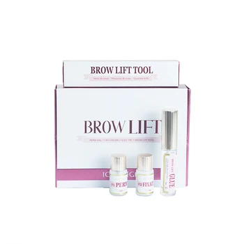 Iconsign Latest sodium bromate free brow cejas lamination and Private Label lash lifting kit with eyebrow lift tools