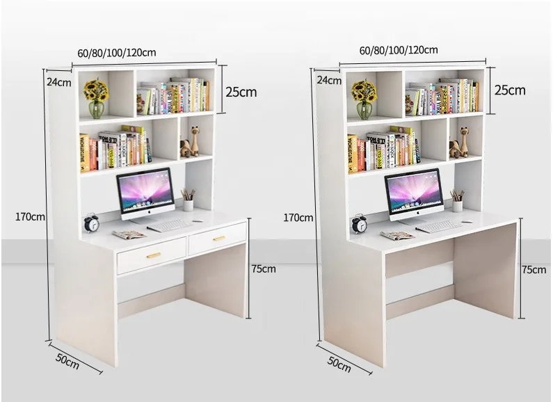 Wholesale Custom Wooden White Children Study Desk with Drawers Classic Computer Desk and Chair Set