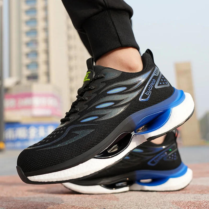 Breathable Steel Toe Safety Sneakers for Men, Work Construction, OEM