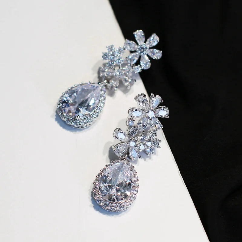 Luxury Micro-Inlaid Stone Necklace & Earring Set