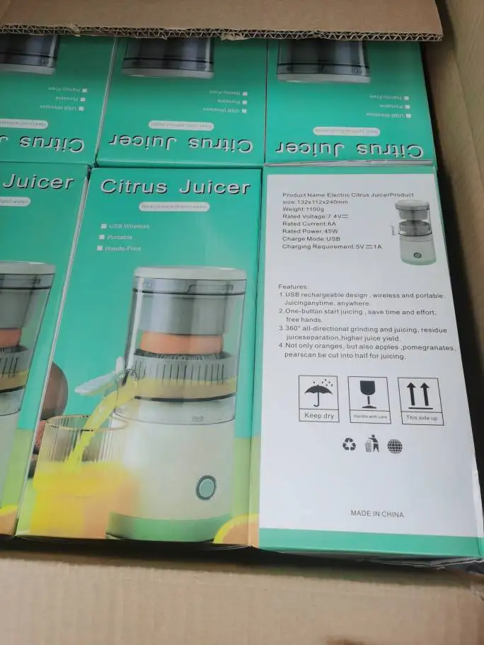 Portable Usb Orange Juicer Rechargeable Multifunctional Household Juice Machine Mini Juicer Cup