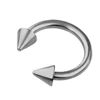 silver Horseshoe ring with ball