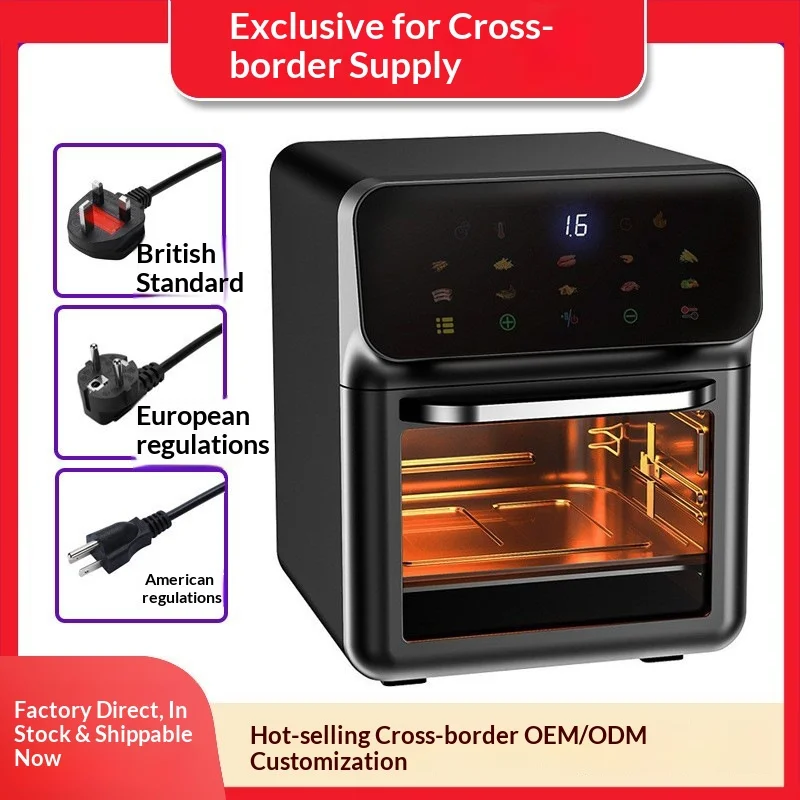 2026 New air Fryer 10L Aluminum Alloy One-piece Large Capacity Touch Screen Visual House aperçu 2