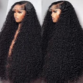 Factory Price Brazilian Virgin Hair Wig High Quality Curly Lace Front Wigs Transparent jerry curly Human Hair wigs glueless