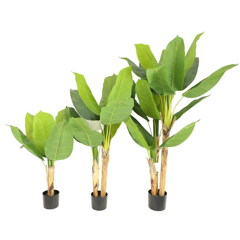 Artificial Banana Tree Plastic Pole Real Tree Pole Artificial Indoor