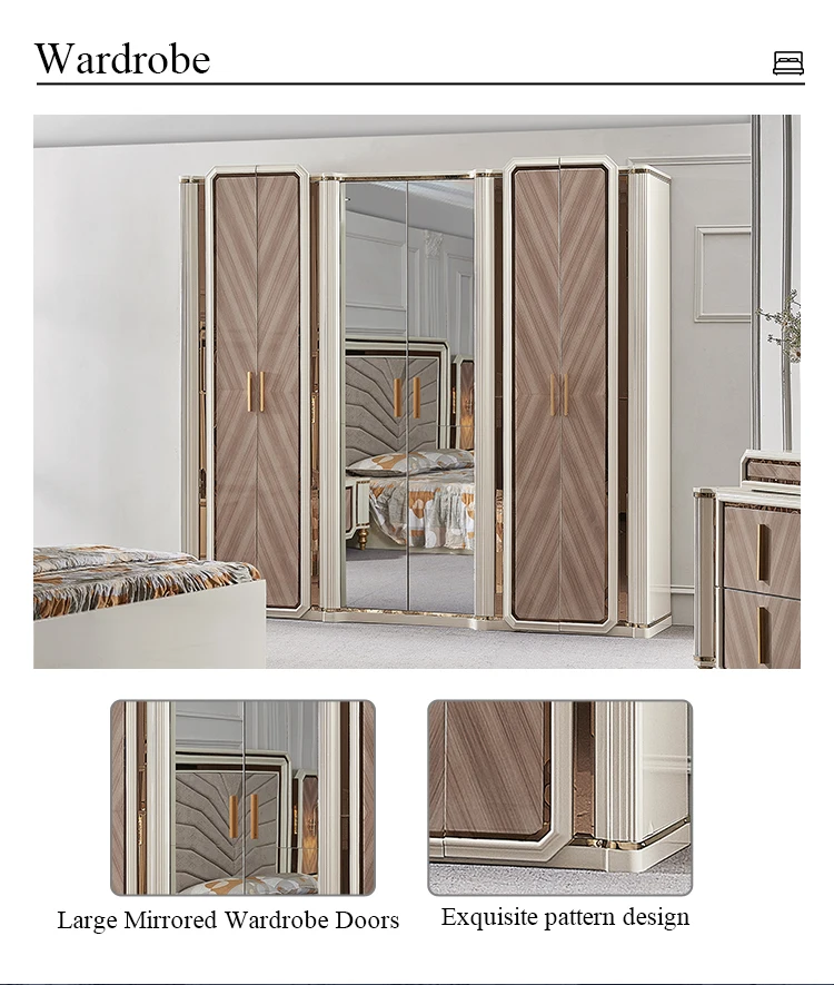 Luxury Royal King Size Bedroom Sets Elegant Super Size Turkish Style