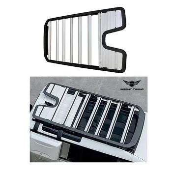 Off Road 4x4 Aluminum Alloy Platform Flat Luggage Carrier Mounting Brackets 2020 For Land Rover Defender 110 4 Doors Roof Rack