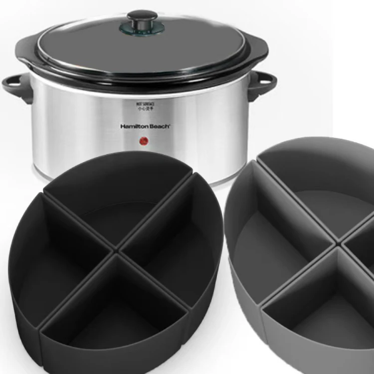 Crockpockets Slow Cooker Divider Dishwasher Safe Silicone Insert