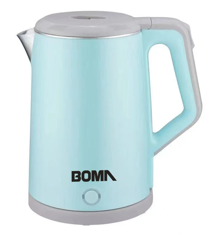 BOMA Hot sales Household 2.3L PB+ SS electric plastic kettle double layer  water kettle two color available good quality
