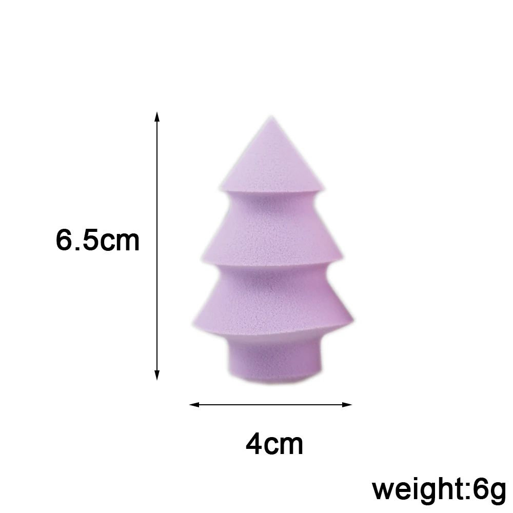 Christmas Tree Shaped Makeup Sponge Cosmetic Make up Sponge for Facial Cosmetic Puff Wholesales
