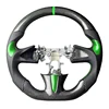 Leather+Carbon Fiber Grip+Green Stripe Stitching