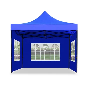 Brand new  3x3m 10x10ft blue water proof steel outdoor tents with sidewalls for racing booth