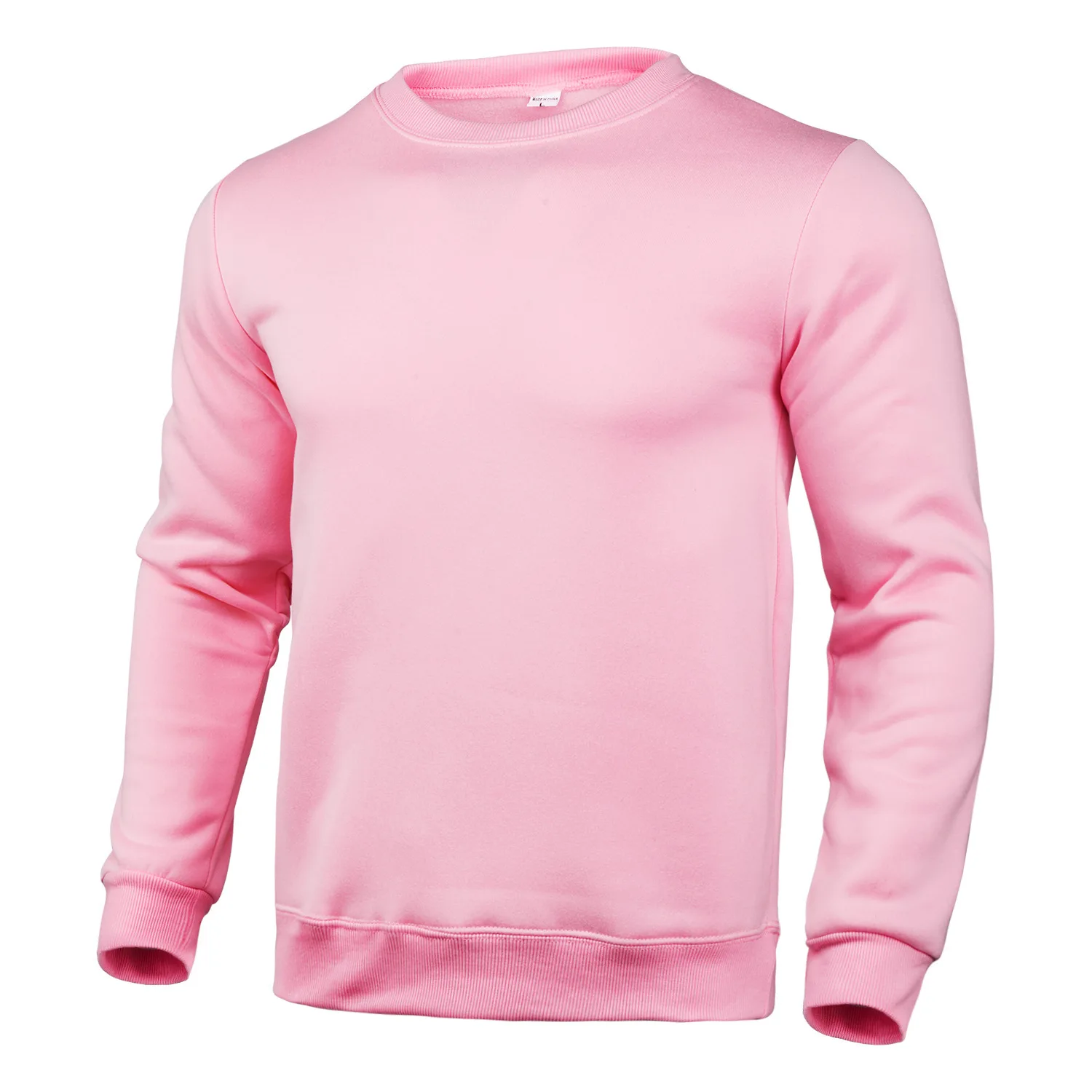 Wholesale Polyester Blank Custom Sweatshirt Hoodie Fleece Pullover Crewneck  Plain Sweatshirts for Men