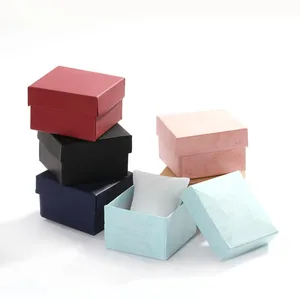 Wholesale Black Paper Custom Logo Wrist Watch Box Packaging Storage Cases Watch Box with Pillow