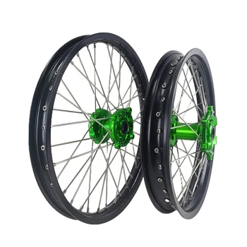 Motocross  Wheels 18 19 21 inch Aluminum alloy Motorcycle Rims Spoked rims for KX 125 250 KXF250 450 2006-2022 year