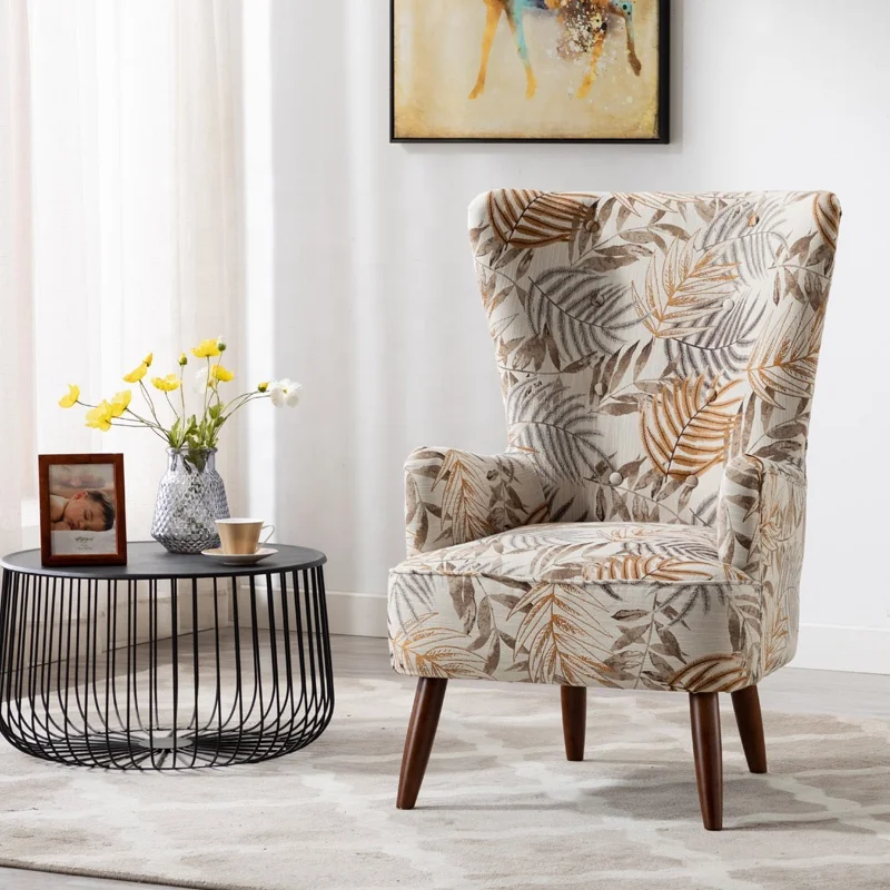 high back accent chair with arms