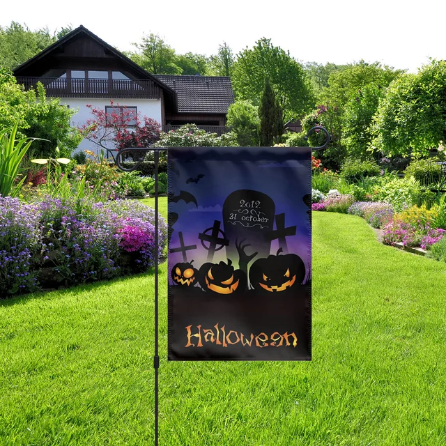 Custom Season Garden Flag Sublimation Printing Blank Garden Flag Holiday Yard Decoration Double Layers Promotional Garden Flags