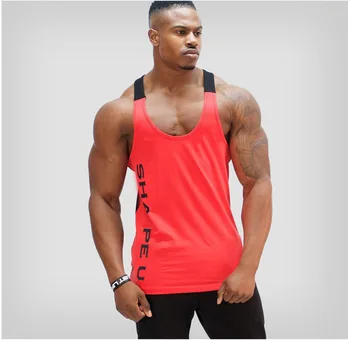 Wholesale Men Sports Tank Top Custom Muscle Fitness Vest Training Men's Gym Tank Top