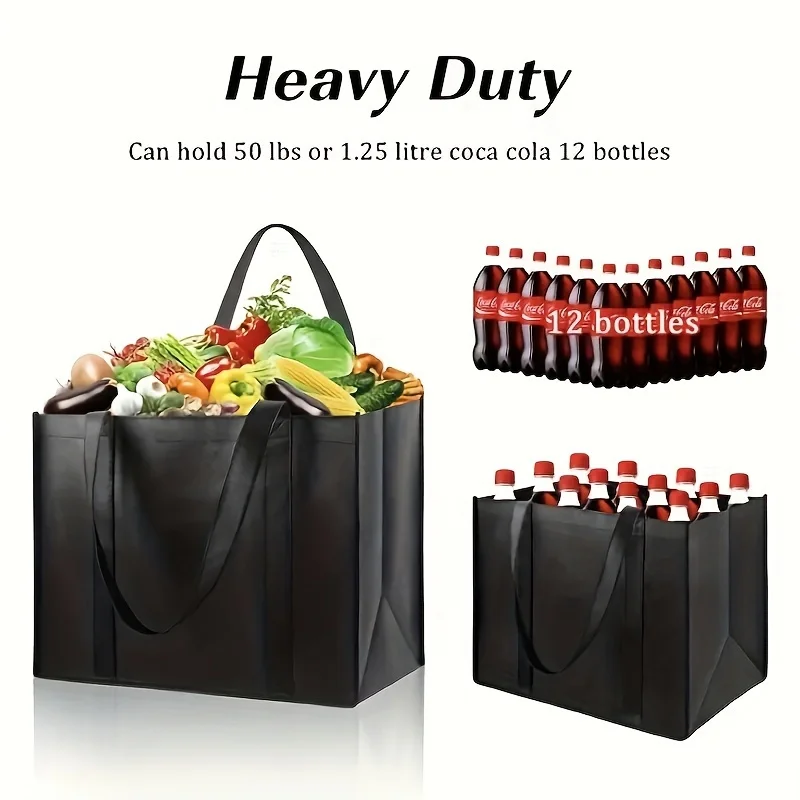 Wholesale Eco-Friendly Custom Logo Grocery Shopping Tote Foldable and Reusable Recyclable Non-Woven Blank Fabric Bag